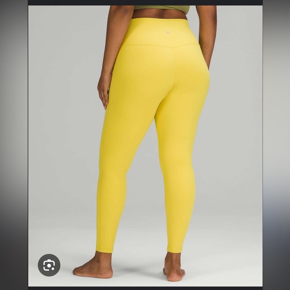 Lululemon-Sz 14- High Rise Double Lined Aligns- 28” Inseam- Soleil - Picture 3 of 14
